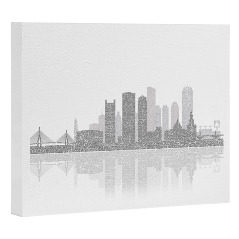 Restudio Designs Boston Skyline Reflection Art Canvas