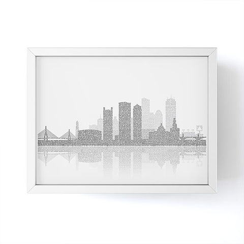 Restudio Designs Boston Skyline Reflection Framed Mini Art Print