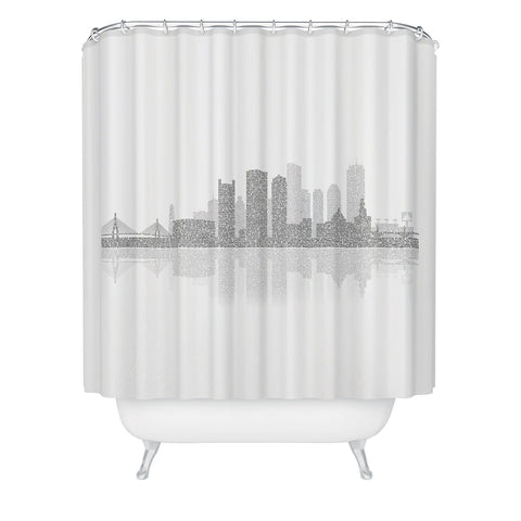 Restudio Designs Boston Skyline Reflection Shower Curtain
