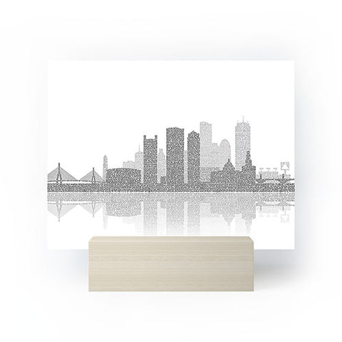 Restudio Designs Boston Skyline Reflection Mini Art Print
