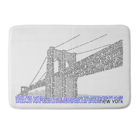 Restudio Designs Brooklyn Bridge Memory Foam Bath Mat
