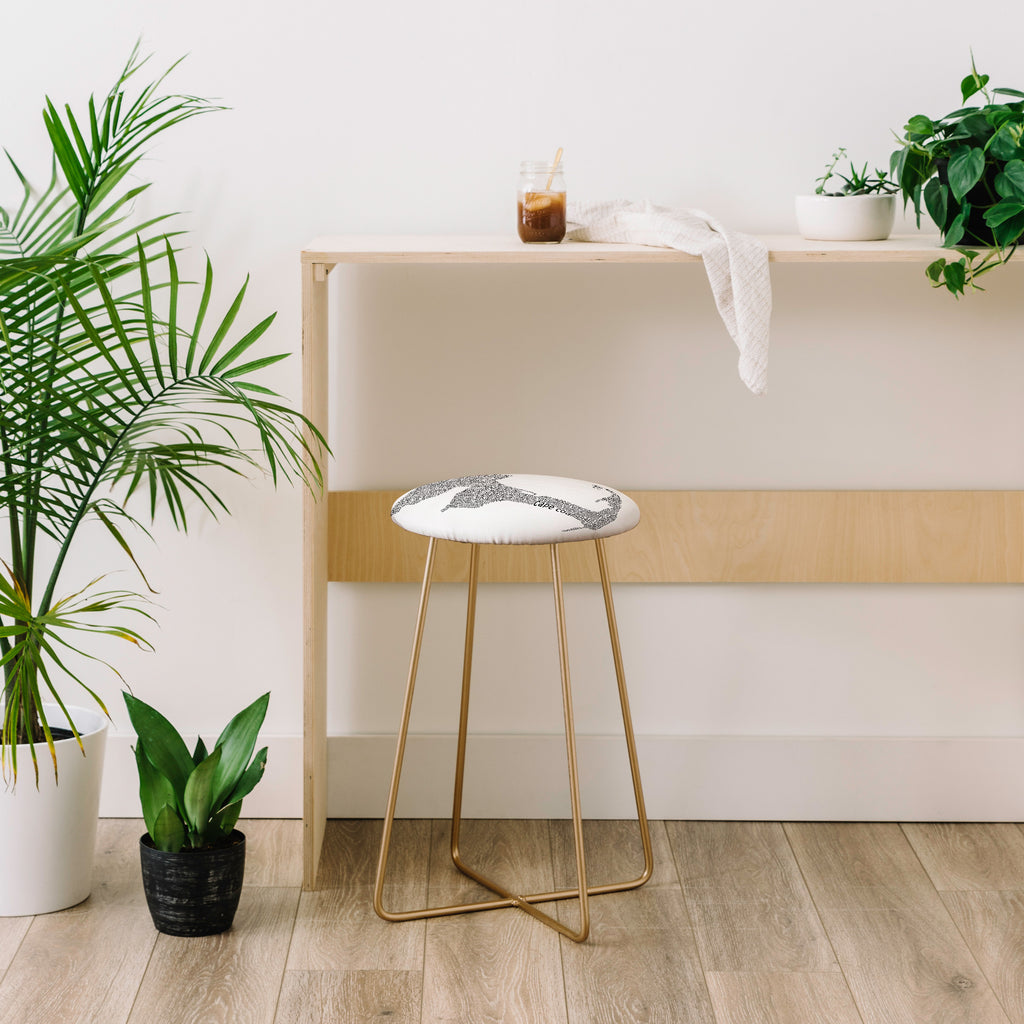 Cape Cod Map Counter Stool Restudio Designs