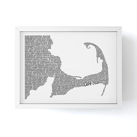 Restudio Designs Cape Cod Map Framed Mini Art Print