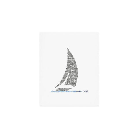 Restudio Designs Corpus Christi Sailboat Art Print