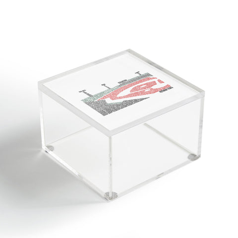 Restudio Designs Fenway Red Field Acrylic Box