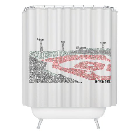 Restudio Designs Fenway Red Field Shower Curtain