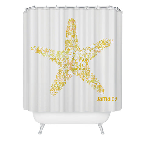 Restudio Designs Jamaica Starfish Shower Curtain