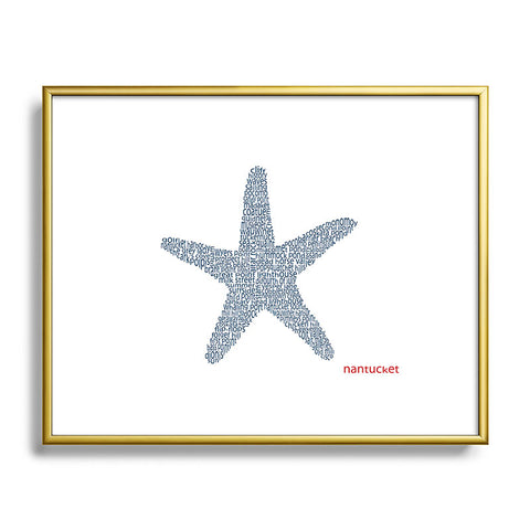 Restudio Designs Nantucket Starfish Metal Framed Art Print