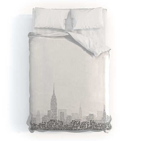 Restudio Designs New York Skyline 1 Duvet Cover