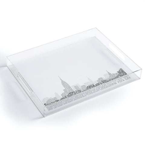 Restudio Designs New York Skyline 1 Acrylic Tray