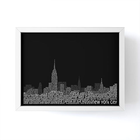 Restudio Designs New York Skyline 2 Framed Mini Art Print
