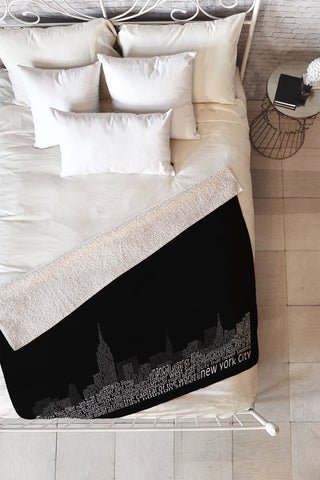 Restudio Designs New York Skyline 2 Fleece Throw Blanket