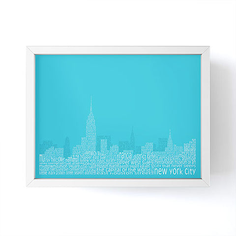 Restudio Designs New York Skyline 3 Framed Mini Art Print