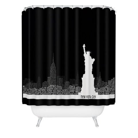 Restudio Designs New York Skyline 4 Shower Curtain