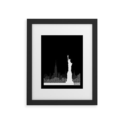 Restudio Designs New York Skyline 4 Framed Art Print
