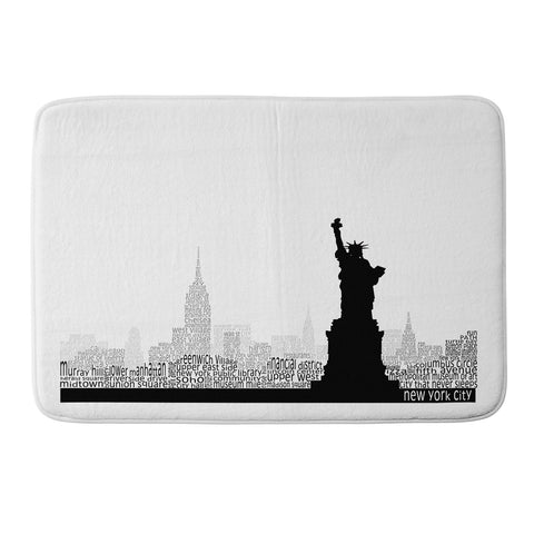 Restudio Designs New York Skyline 5 Memory Foam Bath Mat