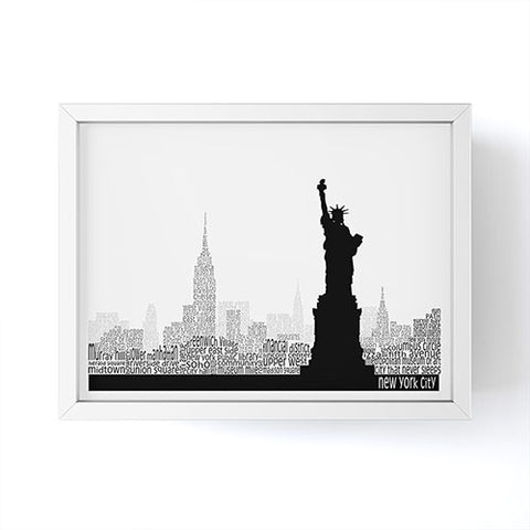 Restudio Designs New York Skyline 5 Framed Mini Art Print