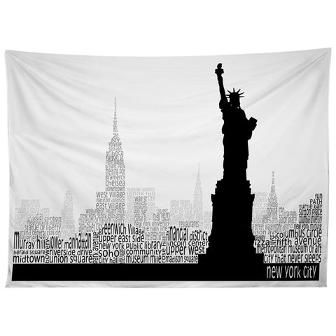 Restudio Designs New York Skyline 5 Tapestry