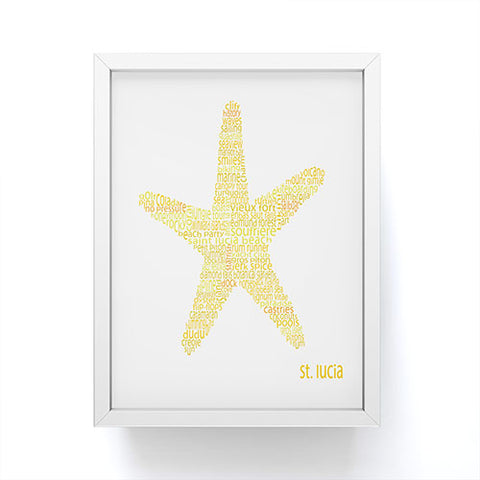 Restudio Designs St Lucia Starfish Framed Mini Art Print