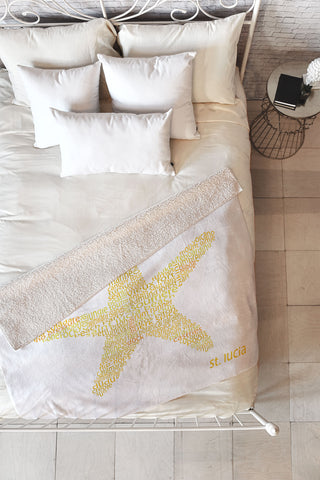 Restudio Designs St Lucia Starfish Fleece Throw Blanket
