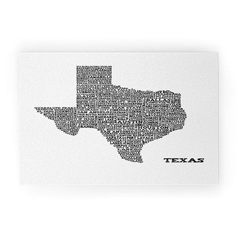 Restudio Designs Texas Map Welcome Mat