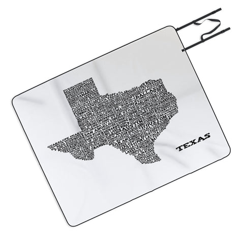 Restudio Designs Texas Map Picnic Blanket