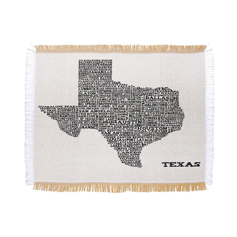 Restudio Designs Texas Map Throw Blanket