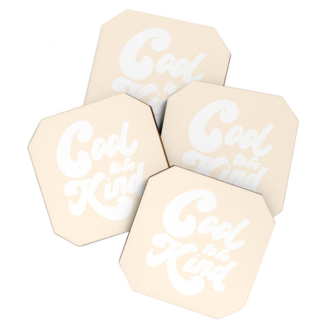 Rhianna Marie Chan Cool To Be Kind Yellow Coaster Set