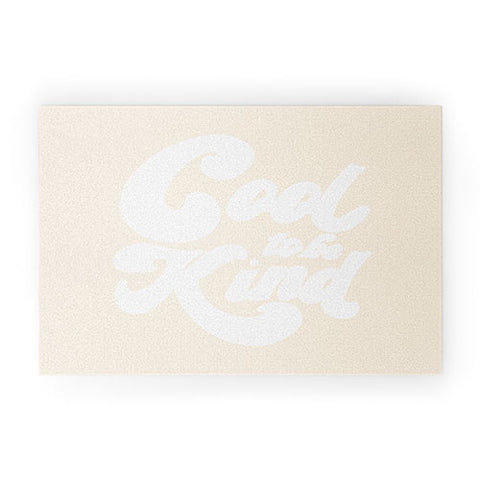 Rhianna Marie Chan Cool To Be Kind Yellow Welcome Mat