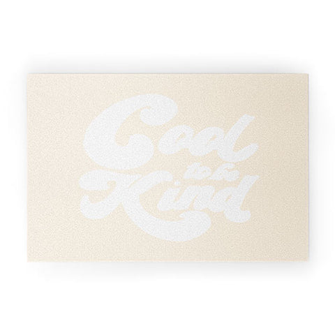 Rhianna Marie Chan Cool To Be Kind Yellow Welcome Mat
