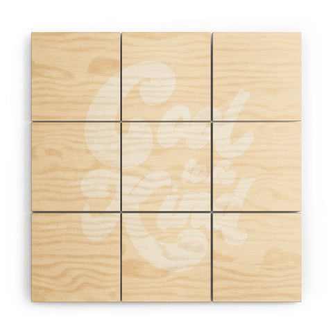 Rhianna Marie Chan Cool To Be Kind Yellow Wood Wall Mural