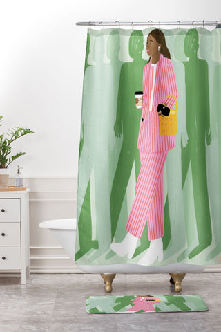 Rhianna Marie Chan Girl Boss Shower Curtain And Mat