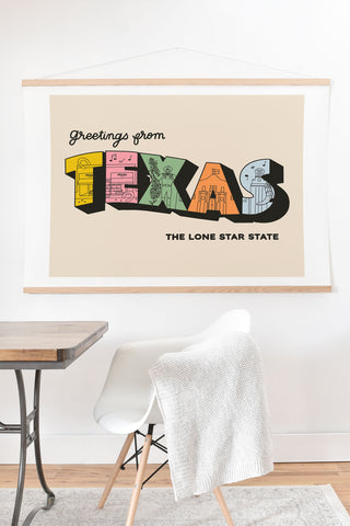 Rhianna Marie Chan Greetings From Texas Art Print And Hanger