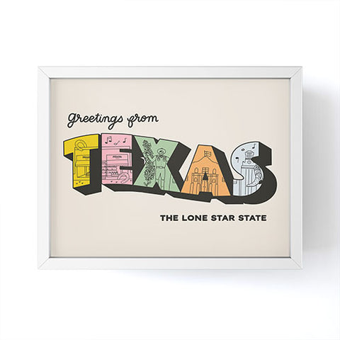 Rhianna Marie Chan Greetings From Texas Framed Mini Art Print