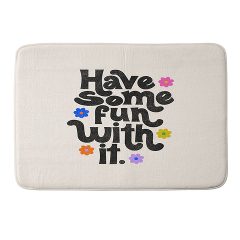 Rhianna Marie Chan Have Some Fun With It Cream Memory Foam Bath Mat