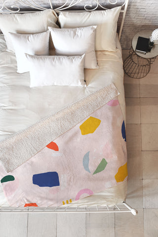 Rhianna Marie Chan Not Your Grandmothers Terrazzo Fleece Throw Blanket