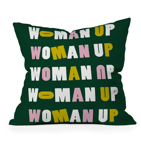 Rhianna Marie Chan Woman Up Throw Pillow