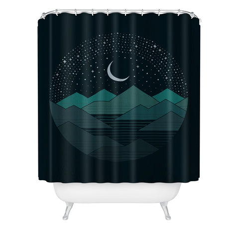 Rick Crane Between The Mountains And The Stars Shower Curtain