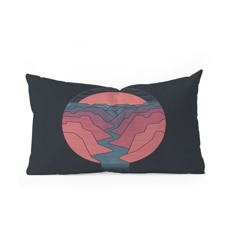 Rick Crane Canyon River I Oblong Throw Pillow