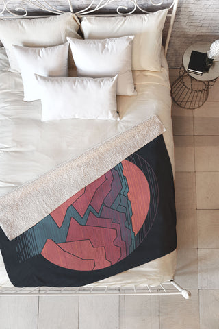 Rick Crane Canyon River I Fleece Throw Blanket