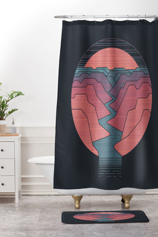 Rick Crane Canyon River I Shower Curtain And Mat