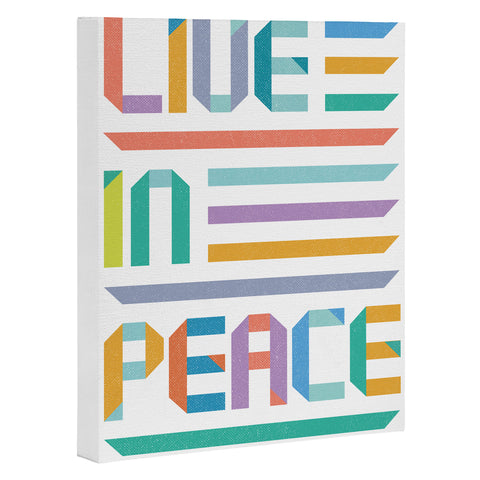 Rick Crane Live In Peace Art Canvas