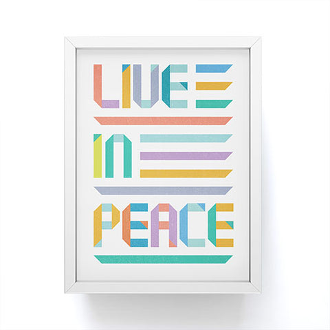 Rick Crane Live In Peace Framed Mini Art Print