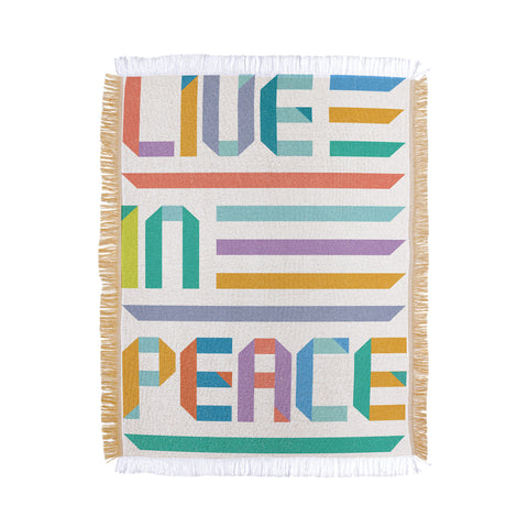 Rick Crane Live In Peace Throw Blanket