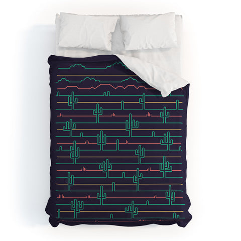 Rick Crane Saguaro Sunrise Duvet Cover