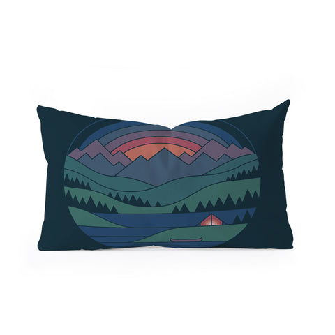 Rick Crane The Lake At Twilight Oblong Throw Pillow