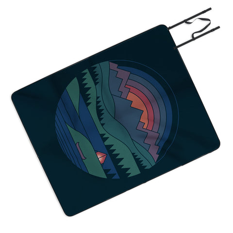 Rick Crane The Lake At Twilight Outdoor Blanket