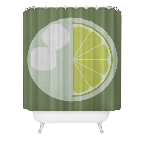 Rick Crane Time for a Drink clock18 Shower Curtain