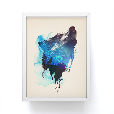 Robert Farkas Alone As A Wolf Framed Mini Art Print