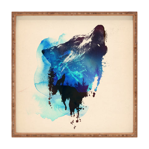Robert Farkas Alone As A Wolf Square Tray